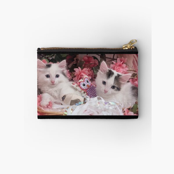 Item preview, Cute ragdoll Norwegian forest kittens in a basket designed and sold by Fluffycat2020.