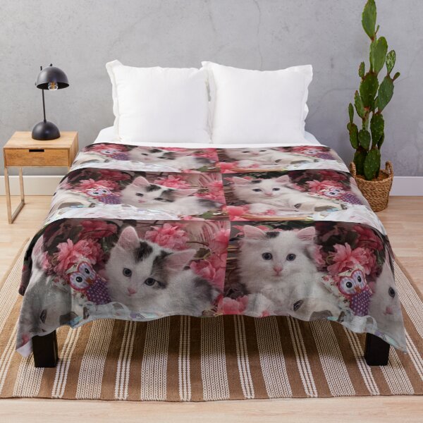 Item preview, Cute ragdoll Norwegian forest kittens in a basket designed and sold by Fluffycat2020.