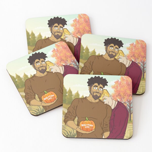 Item preview, Big Tiny Life Biggs & Tiny Holding Fall Pumpkin designed and sold by BigTinyLife.