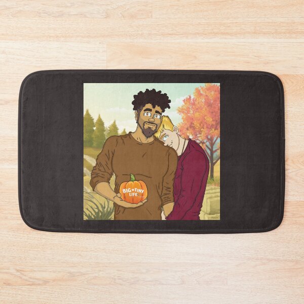 Item preview, Big Tiny Life Biggs & Tiny Holding Fall Pumpkin designed and sold by BigTinyLife.