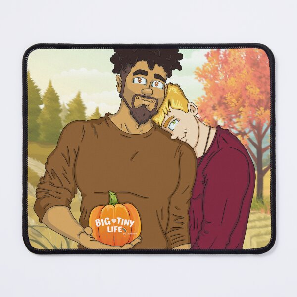 Item preview, Big Tiny Life Biggs & Tiny Holding Fall Pumpkin designed and sold by BigTinyLife.
