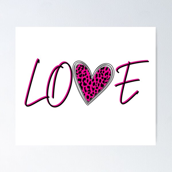 Item preview, Pink Leopard print Love designed and sold by SparkyMae.