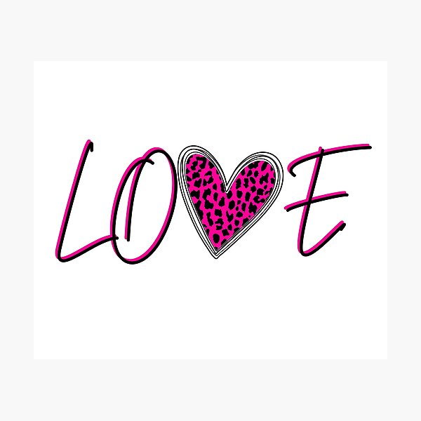 Item preview, Pink Leopard print Love designed and sold by SparkyMae.