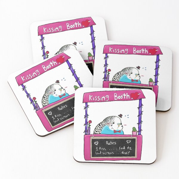 Item preview, Kissing Booth Budgie designed and sold by ChompNStomp.