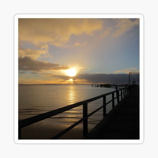 Sunset Jetty Fraser Island Sticker