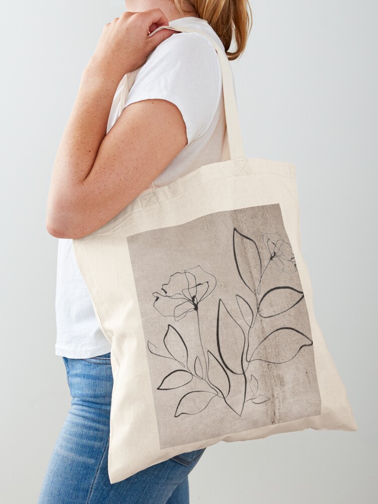 Line Art Canvas Tote Bag – Boho Sanctuary