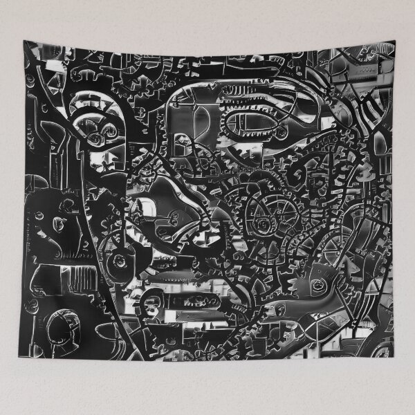 Item preview, Dark Mechanical Portrait designed and sold by Artificial-Arts.