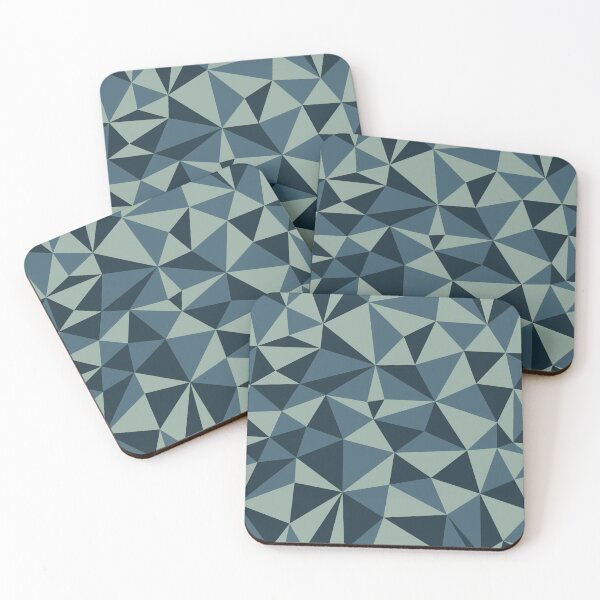 Item preview, Geometric triangles ,blue,teal,cyan pattern designed and sold by cutecrazytshirt.