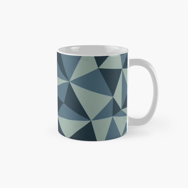 Item preview, Geometric triangles ,blue,teal,cyan pattern designed and sold by cutecrazytshirt.