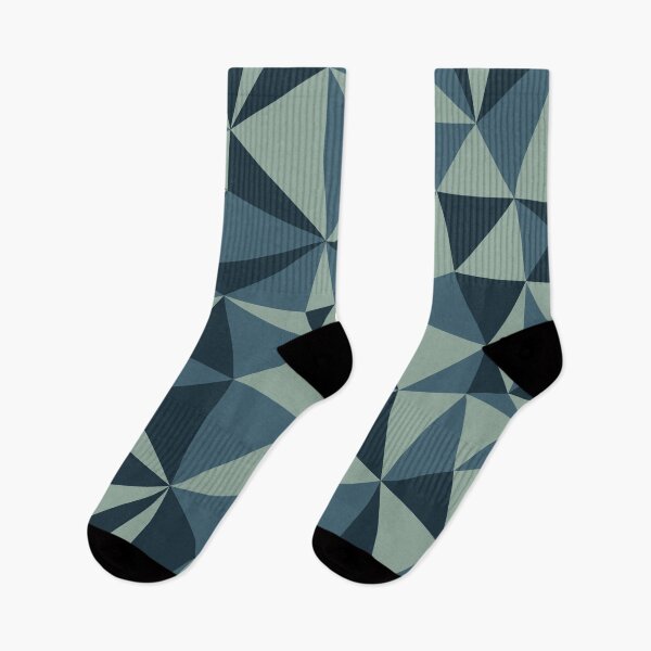 Item preview, Geometric triangles ,blue,teal,cyan pattern designed and sold by cutecrazytshirt.