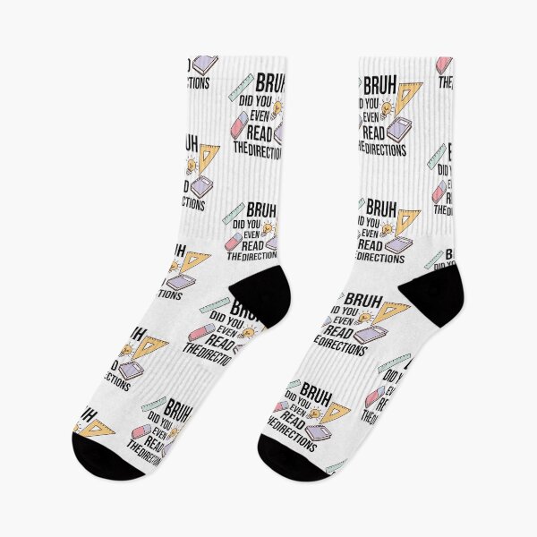 Item preview, Bruh Did You Even Read The Directions ? Funny Humorous Math Teacher Colorful Design Teaching Gift  designed and sold by pedrored369.