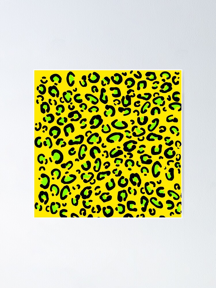 Yellow and Green leopard print Poster for Sale by DemonicGloom