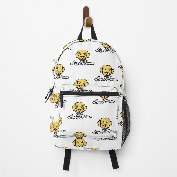 Item preview, "Life Is Golden" text with a golden retriever dog head design designed and sold by Jrodi.
