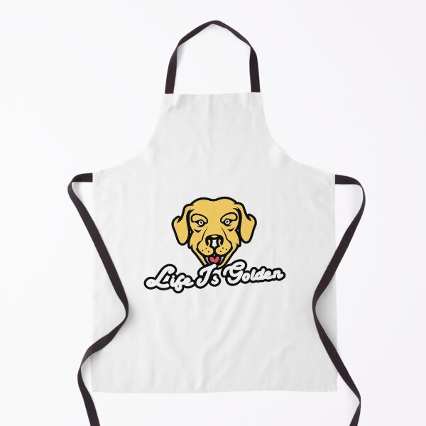 Item preview, "Life Is Golden" text with a golden retriever dog head design designed and sold by Jrodi.