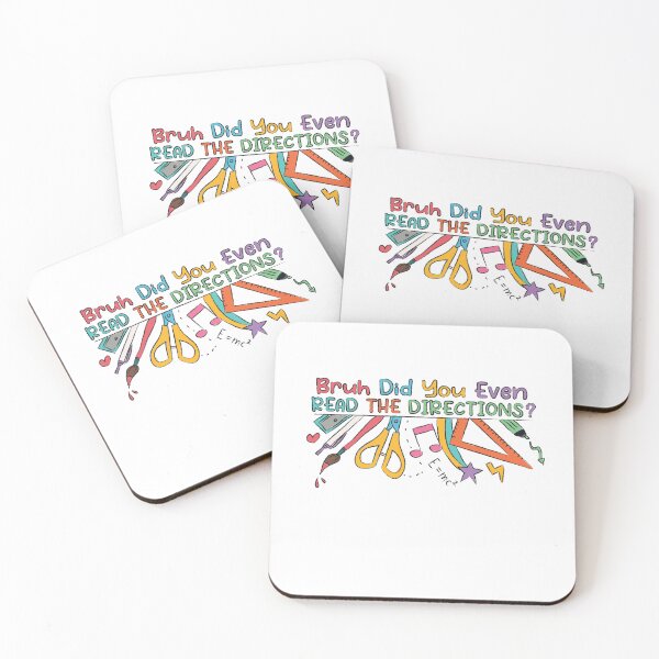 Item preview, Bruh Did You Even Read The Directions ? Funny Humorous School Math Teacher Colorful Art Teaching Present designed and sold by pedrored369.