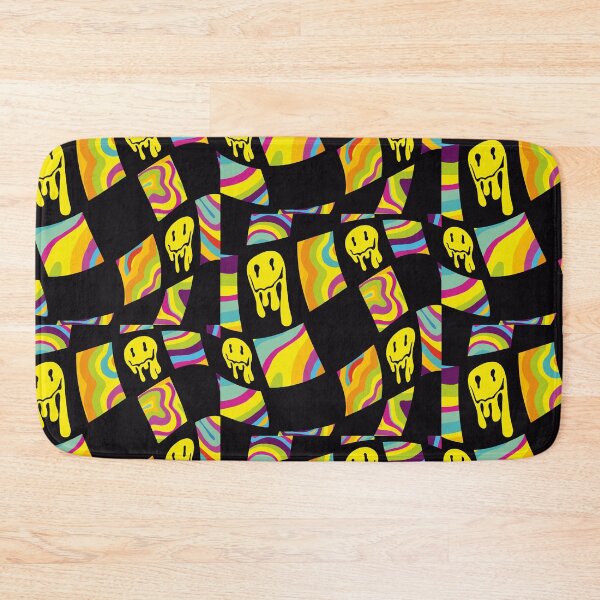 Item preview, Trippy Checkered pattern ~With drippy smily faces designed and sold by samejane.