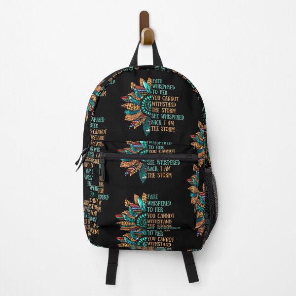 Item preview, I am the storm, inspirational quote about life and strength with a hip western leopard print sunflower design designed and sold by Auntieck.