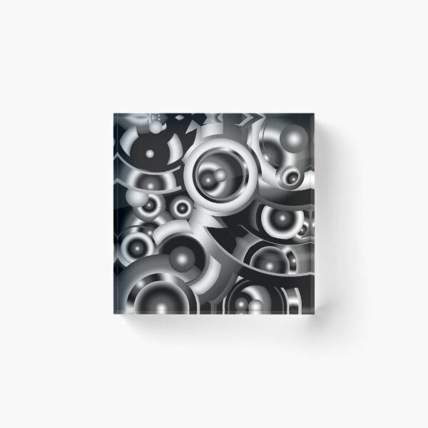 Item preview, Black Grey abstract spheres designed and sold by SparkyMae.