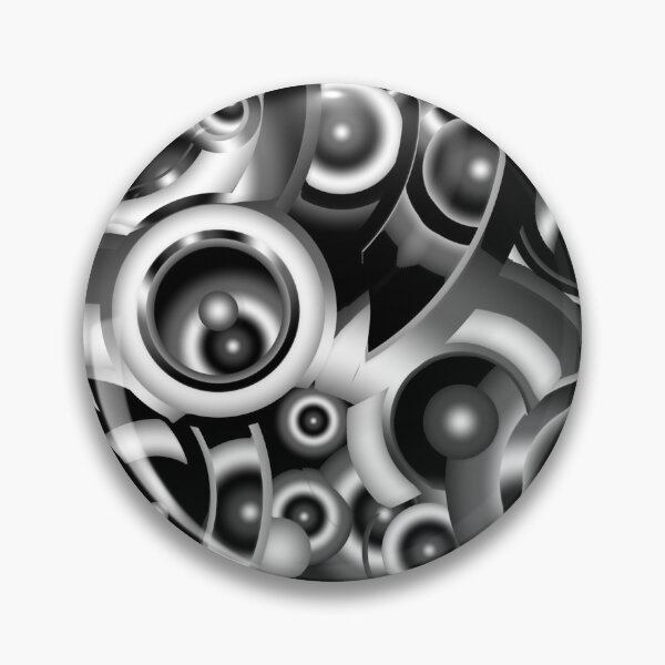 Item preview, Black Grey abstract spheres designed and sold by SparkyMae.