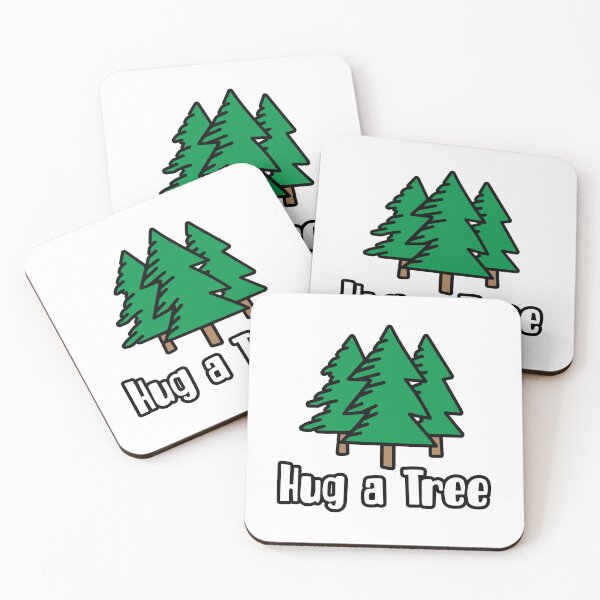 Item preview, "Hug a Tree" text with three green trees design designed and sold by Jrodi.