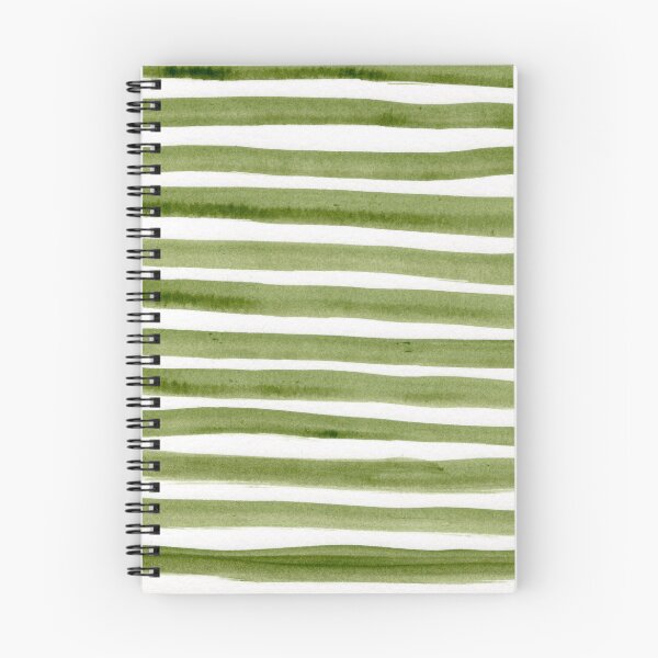 Item preview, Olive Green Watercolor Horizontal Stripes  designed and sold by PrettyLittlePic.