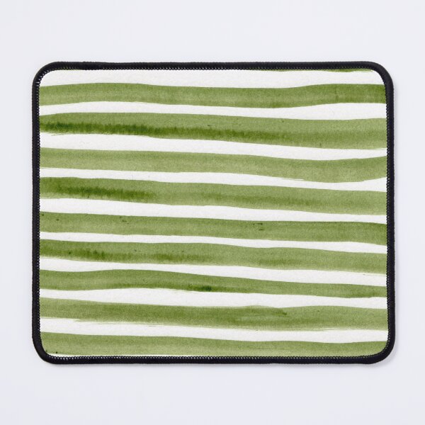 Item preview, Olive Green Watercolor Horizontal Stripes  designed and sold by PrettyLittlePic.