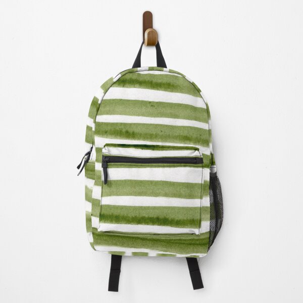 Item preview, Olive Green Watercolor Horizontal Stripes  designed and sold by PrettyLittlePic.
