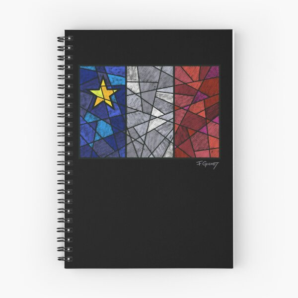 Item preview, Acadian flag pastel mosaic - Drapeau acadien mosaïque pastel vitrail designed and sold by ColoursOfFrance.