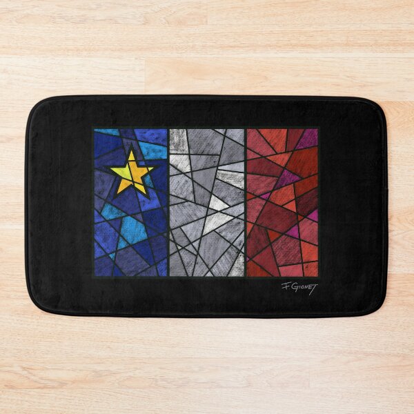 Item preview, Acadian flag pastel mosaic - Drapeau acadien mosaïque pastel vitrail designed and sold by ColoursOfFrance.