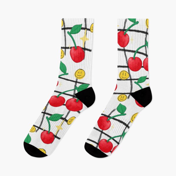 Item preview, Smily faces and cherries ~Cute pattern designed and sold by samejane.