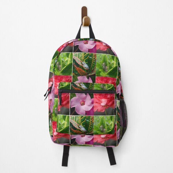 Item preview, Tropical small cute tree frogs in the flowers and leaves designed and sold by Zina Stromberg.