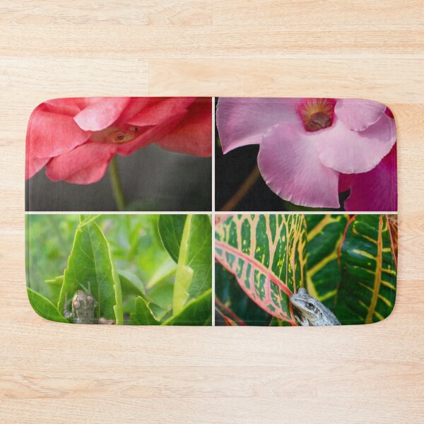 Item preview, Tropical small cute tree frogs in the flowers and leaves designed and sold by Zina Stromberg.