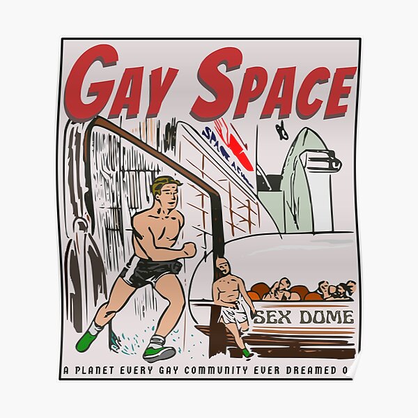 Gay Space, Vintage & Retro Gay Men Poster Poster