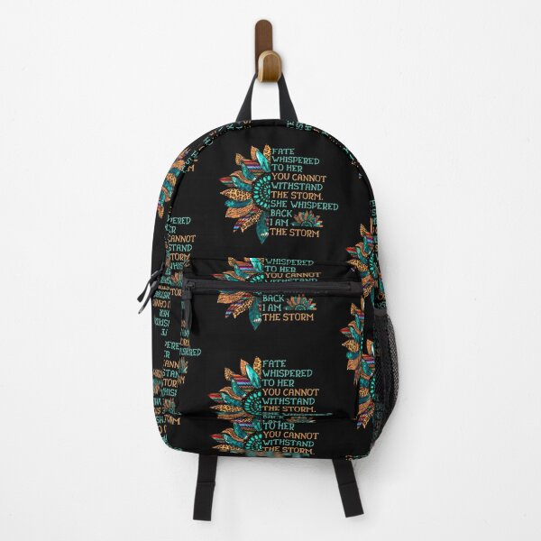 Item preview, I am the storm, inspirational quote about life and strength with a hip western leopard print sunflower design designed and sold by Auntieck.