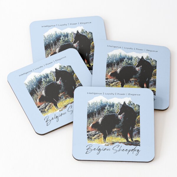 Item preview, Belgian Sheepdog Mountain Scene Dog to Art Abstract designed and sold by arlutai.