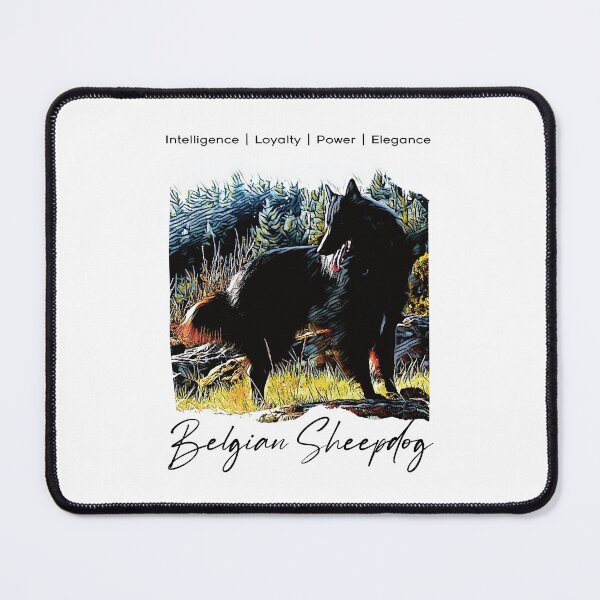 Item preview, Belgian Sheepdog Mountain Scene Dog to Art Abstract designed and sold by arlutai.