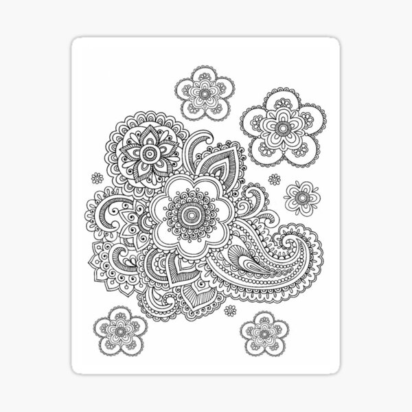 Henna Mehndi Patroon By Missys Inspirations Sticker By Missroshny Redbubble 2229