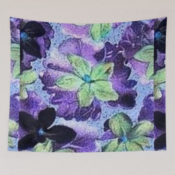 Item preview, Vintage Floral Green and Purple Violets designed and sold by SaraValor.