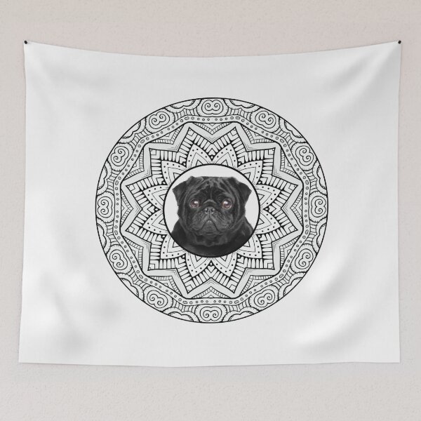 Item preview, Black And White Pug designed and sold by momofdoggos.