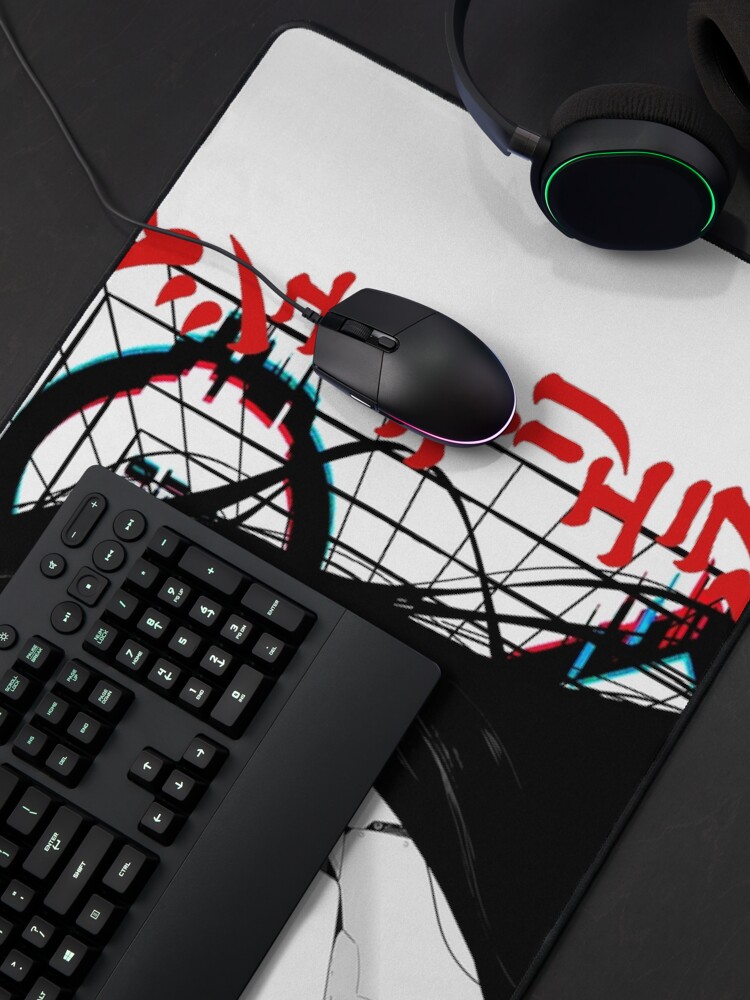 Alternate view of Cyberpunk Cyborg Girl Vaporwave Urban Style Mouse Pad