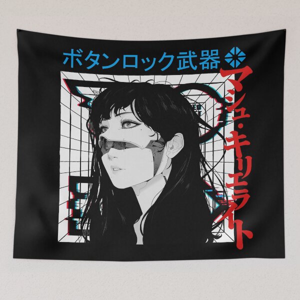 Aperçu de l'œuvre Cyberpunk Cyborg Girl Vaporwave Style urbain créée et vendue par OWLvision33.