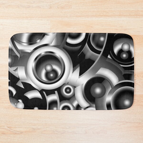 Item preview, Black Grey abstract spheres designed and sold by SparkyMae.