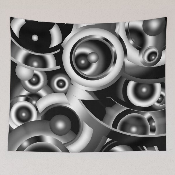 Item preview, Black Grey abstract spheres designed and sold by SparkyMae.