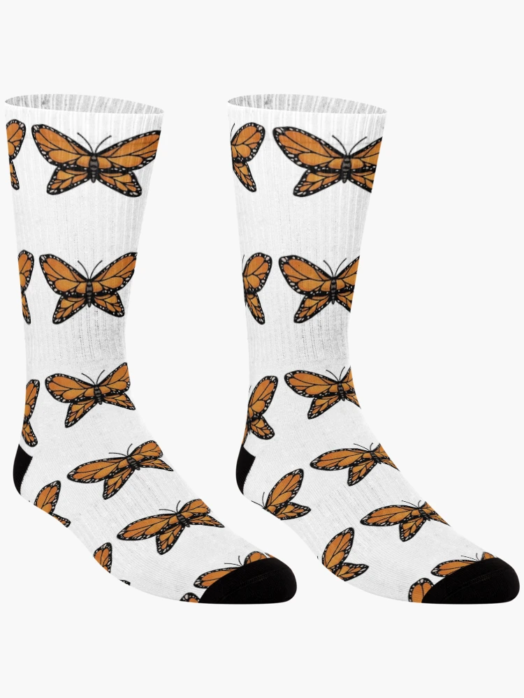 Thumbnail 3 of 5, Socks, Monarch Butterfly designed and sold by Reeseworks.