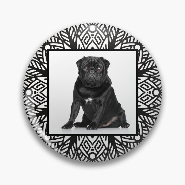 Artikelvorschau, Schwarz-Weiß-Mops entworfen und verkauft von momofdoggos.