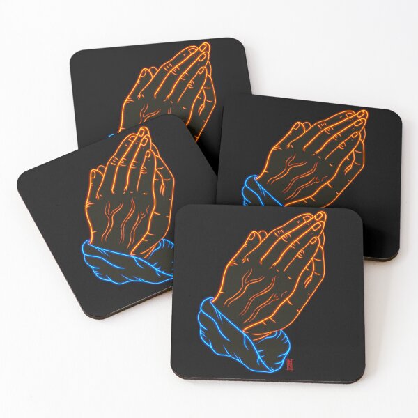 Item preview, Neon praying hands designed and sold by Chillateez.