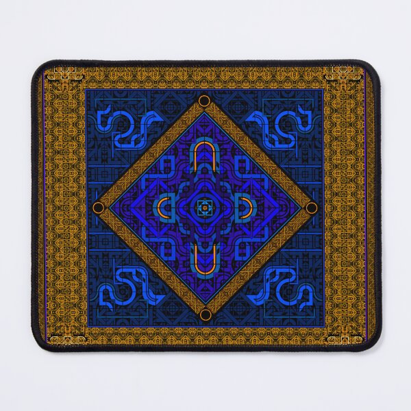 Item preview, Digital art oriental arabesque design, brown and bleu designed and sold by arabesqueart.