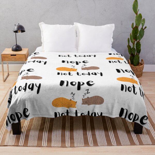 Item preview, Lazy sleeping cats nope not today designed and sold by Vicsdesignsart.