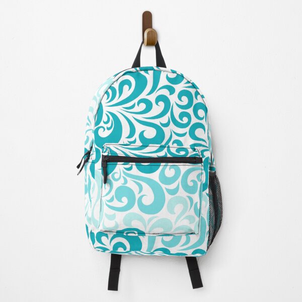 Item preview, Blue and white swirly floral pattern designed and sold by Tanuja Sharma.