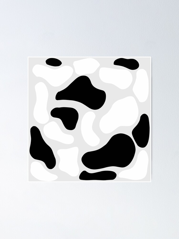 Camisa Con Botones Para Hombre De Vaca, Camisa De Vestir Con Cuello Abotonado Gris Con Estampado De Animales De Manga Larga Occidental En Negro, Blanco Y Marrón Con Bolsillo En El Pecho
